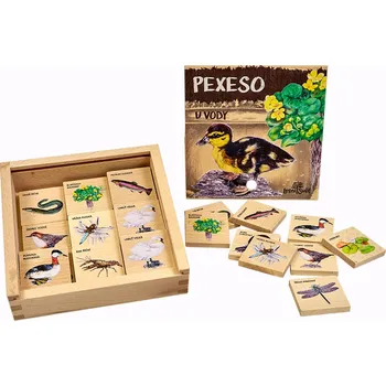 Pexeso Pexeso v dřevěné krabičce - U vody
