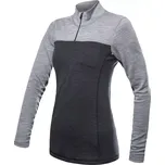 Sensor Dámské triko s dlouhým rukávem Sensor Merino Bold, zip, cool gray/anthracite velikost L