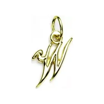 Přívěsek Zlatý přívěsek, žluté zlato, písmenko W - P 437 (Zlaté písmenko)