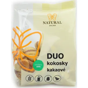 Natural Sušenky DUO kokosky kakaové bez lepku, vajec a mléka 150g