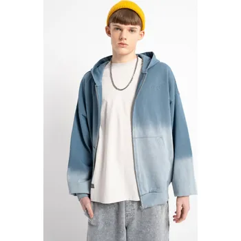 Chlapecká mikina Reporter Young | Chlapecká modrá mikina na zip s kapucí a ombré efektem - Barva MODRÁ, Velikost 164 251-0555B-34-900-1