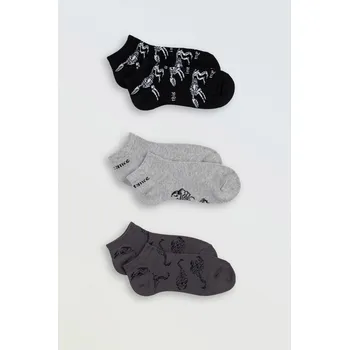 Reporter Young | Chlapecká šedo-černá vzorovaná sada ponožek 3-PACK - Barva VÍCEBAREVNÁ, Velikost 37/39 251-0995B-29-900-1