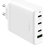 FIXED GaN nabíjecí adaptér s porty 3x USB-C / USB-A - 120W - bílý