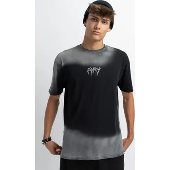 Reporter Young | Chlapecké černé tričko s asymetrickým stínováním - Barva ČERNÁ, Velikost 152 243-0440B-64-100-1