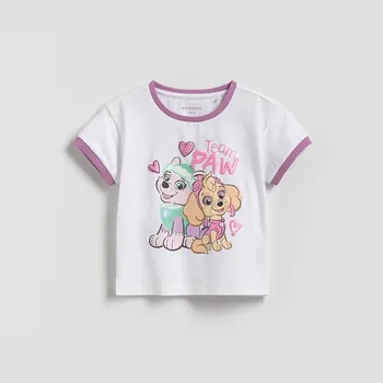 Dětská móda Reserved - Bavlněné tričko Tlapková patrola - krémová - 562FT-01X - 562FT-01X-104