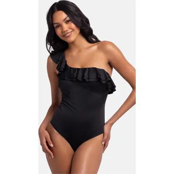Dámské plavky Dorina Cap Cana asymetrické jednodílné plavky s volánem černé - DOROBK0001/černá / L DOR3S050-BK0001