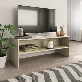 Televizní stolek TV stolek, dub sonoma, 100x40x40 cm, materiál na bázi dřeva