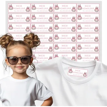 JMENOVKY LABUBU NAŽEHLOVACÍ ŠTÍTKY SE JMÉNEM NA OBLEČENÍ