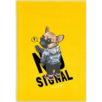 Diář Knižní diář 2026 A5 FunnyCase žlutý