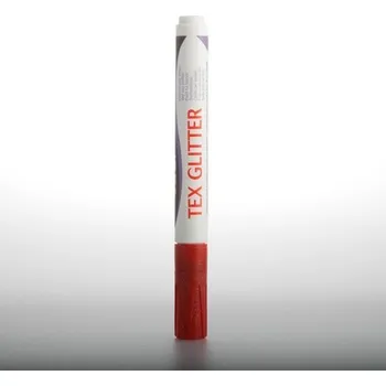 Speciální výtvarná barva DARWI TEX GLITTER fixa na textil - Rumělková 6 ml