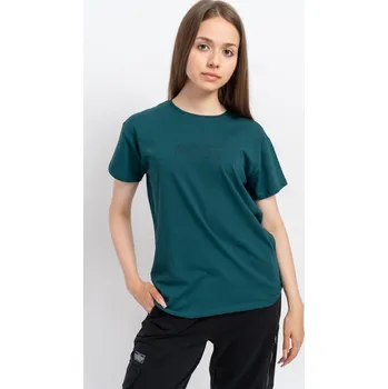 Dívčí tričko Reporter Young | Dívčí zelené oversize tričko s 3D nápisem „NOISE“ na hrudi - Barva ZELENÁ, Velikost 170 243-0440G-37-570-1