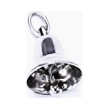Přívěsek Zlatý přívěsek, zvonek, bílé zlato - P 738 (Zlatý 3D zvoneček)