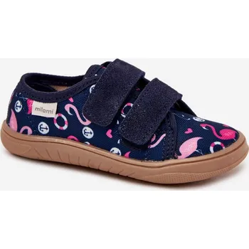 Chlapecké pantofle Boto Dívčí pantofle Barefoot Plameňáci Milami Tmavě modré Saphira Milami modrá | hnědá | růžová 3392735