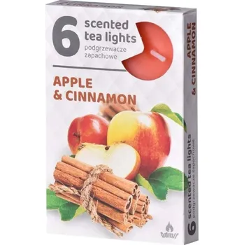 Svíčka Admit Tea Lights Apple & Cinnamon 6 ks