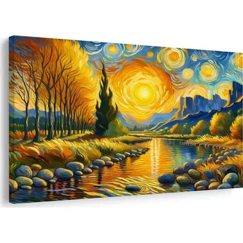 Obraz Dovido Obraz slunce nad řekou