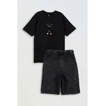 Reporter Young | Chlapecké černošedé bavlněné pyžamo s potiskem iPhonu - Barva ČERNÁ, Velikost 158/164 251-0998B-30-100-1