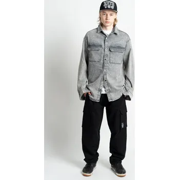 Reporter Young | Chlapecké černé tepláky s prostornými kapsami na nohavicích - Barva ČERNÁ, Velikost 170 243-0117B-06-100-1