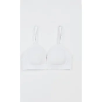 Dívčí spodní prádlo Reporter Young | Dívčí bílá bavlněná podprsenka s ramínky a ozdobnou gumičkou - Barva BÍLÁ, Velikost 158/164 243-0999G-28-200-1