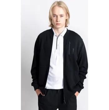 Chlapecká mikina Reporter Young | Chlapecká černá bomber mikina na zip s kapsami a potiskem „POVII“ - Barva ČERNÁ, Velikost 176 243-0552B-15-100-1