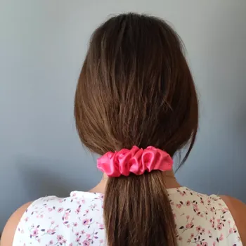 Spona do vlasů Scrunchie pink