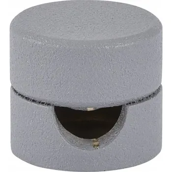 Mosazná úchytka / svorka s aretací pro kabel / vodič v opletení, ŠEDÁ struktura