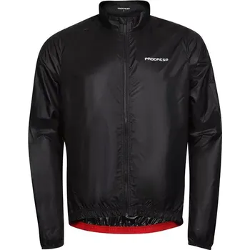 Cyklistická bunda PROGRESS Progress WINDY BIKE lehká cyklistická větrovka, černá velikost L