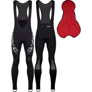 cyklistické kraťasy FORCE Kalhoty Force SPIKE se šráky a vložkou černo bílé velikost L