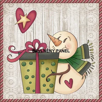 Panel bavlna - VÁNOČNÍ MOTIVY-142-137 Velikost: 15x15cm