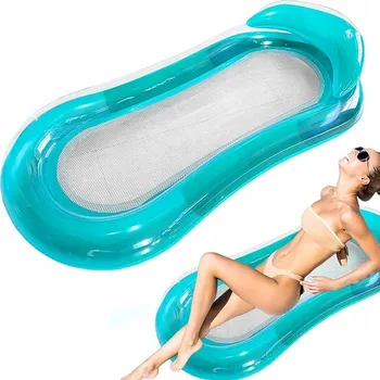 MATRACE NAFUKOVACÍ S SÍŤKOU NA PLAVÁNÍ LEHÁTKO PLÁŽOVÉ HAMAKA VODNÍ DO BAZÉNU