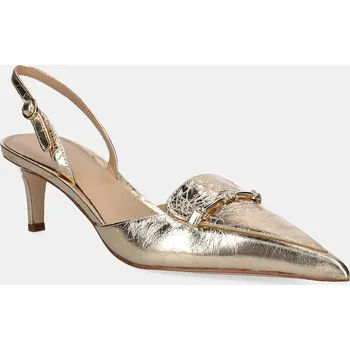 Dámské lodičky Kožené lodičky MICHAEL Michael Kors Lena zlatá barva, 40R5LEMP1M.740 10Y, EUR 36