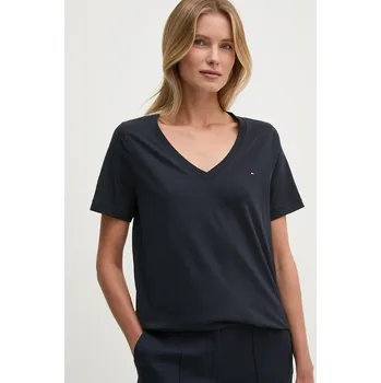 Pánské oblečení Bavlněné tričko Tommy Hilfiger WW0WW44177 námořnická modř 59X, vel. S