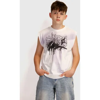 Chlapecké tričko Reporter Young | Chlapecké krémové tílko s potiskem - Barva KRÉMOVÁ, Velikost 158 251-0447B-55-210-1