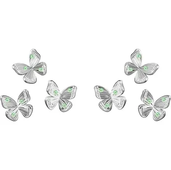 Náušnice Postříbřené náušnice Lilou Papillon 235/7/KOL/NO1/3/SR stříbrná SLV, vel. ONE SIZE