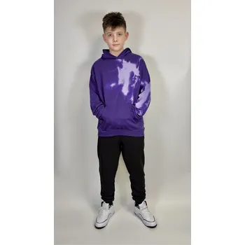 Chlapecká mikina Reporter Young | Chlapecká fialová mikina s kapucí a batikovým efektem - Barva FIALOVÁ, Velikost 152 243-0551B-03-690-1