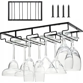 Stojan na víno Držák skleničky na víno, závěsný držák na skleničky na víno, loft