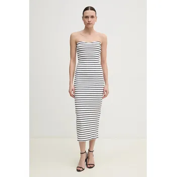 Dámské šaty Šaty Calvin Klein Jeans bílá barva, midi, J20J225263 00A, vel. L