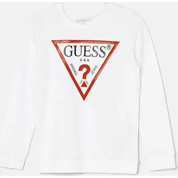 Chlapecká mikina Dětská bavlněná mikina Guess N73Q10.KAUG0.9BYH bílá 00X, vel. 105-112