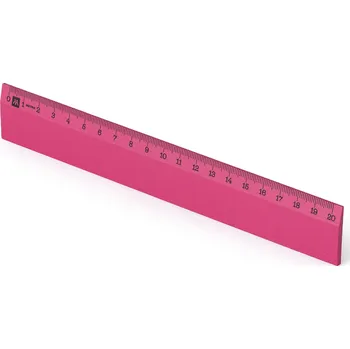 pravítka Metrie | Scholar-20RR Dřevěné pravítko růžové | 20 cm