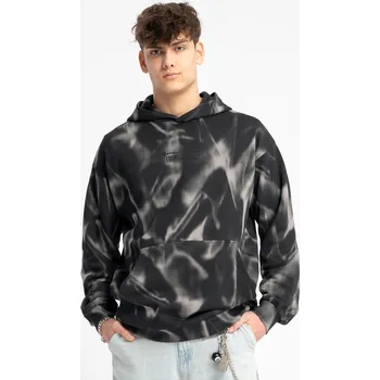 Chlapecká mikina Reporter Young | Chlapecká černá mikina s kapucí a potiskem ve stylu čárového kódu - Barva ČERNÁ, Velikost 134/140 251-0551B-01-120-1