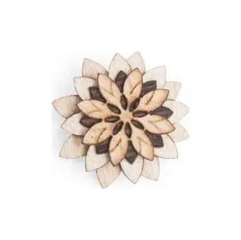 Brož Dřevěná ozdoba do klopy Bellis Flower s možností výměny či vrácení do 30 dnů zdarma - LF2
