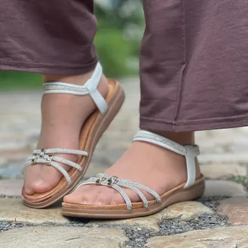 Dámské sandále Dámské sandály bílé SP06-2 Velikost: 38