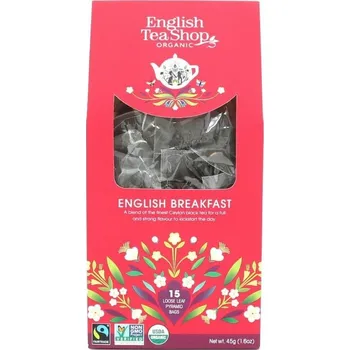 Party dekorace English Tea Shop Čaj English Breakfast bio, 15 pyramidek