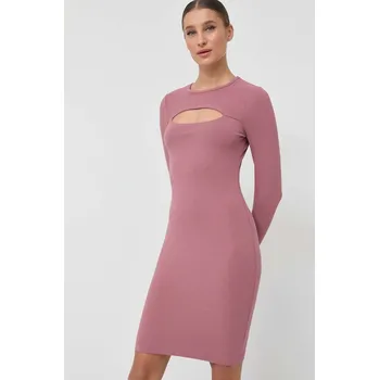 Dámské šaty Šaty Guess LANA růžová barva, mini, WBBK86 KB9E2 WBBK86.KB9E2 34X, vel. XS