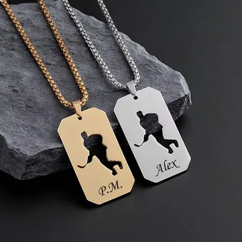 Přívěsek Přívěsek s řetízkem z chirurgické oceli Hokej Deluxe