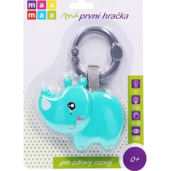 Hračka pro kojence Maamaa Chrastítko nosorožec 21,5 cm