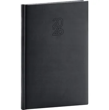 Diář NOTIQUE - Aprint - týdenní diář 2026, černý, A5, 15 × 21 cm