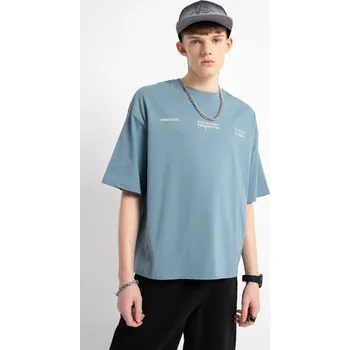 Chlapecké tričko Reporter Young | Chlapecké modré tričko BOXY s potiskem na přední straně - Barva MODRÁ, Velikost 164 251-0440B-57-470-1