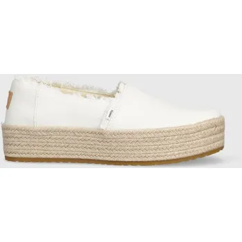 Dámské tenisky Espadrilky Toms Valencia bílá barva, na platformě, 10019820 00X, EUR 38.5