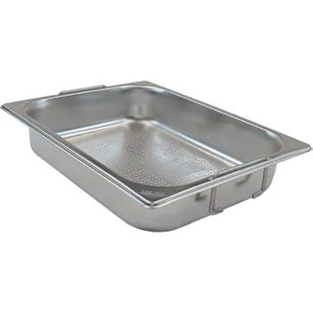 Nádoba na pečení Gastronádoba nerezová děrovaná GN 1/2 s úchyty 325 x 265 mm, hloubka: 65 mm