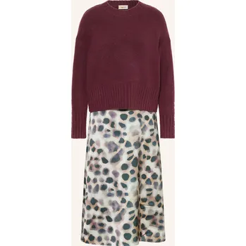 Dámské šaty Cartoon Dámská Sada: Svetr A Saténové Šaty, fuchsiová /...